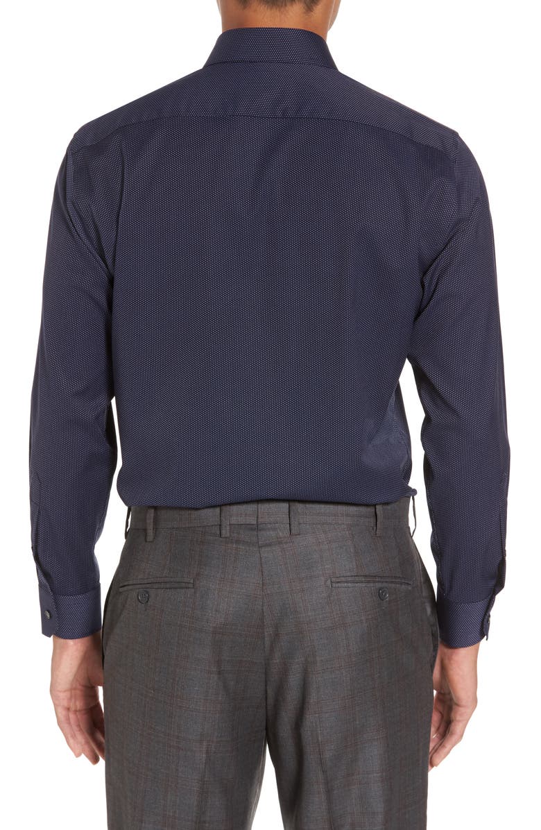 Calibrate Trim Fit Non-Iron Microdot Dress Shirt, Alternate, color, 