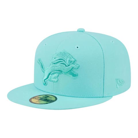 Men's New Era  Turquoise Detroit Lions Color Pack 59FIFTY Fitted Hat
