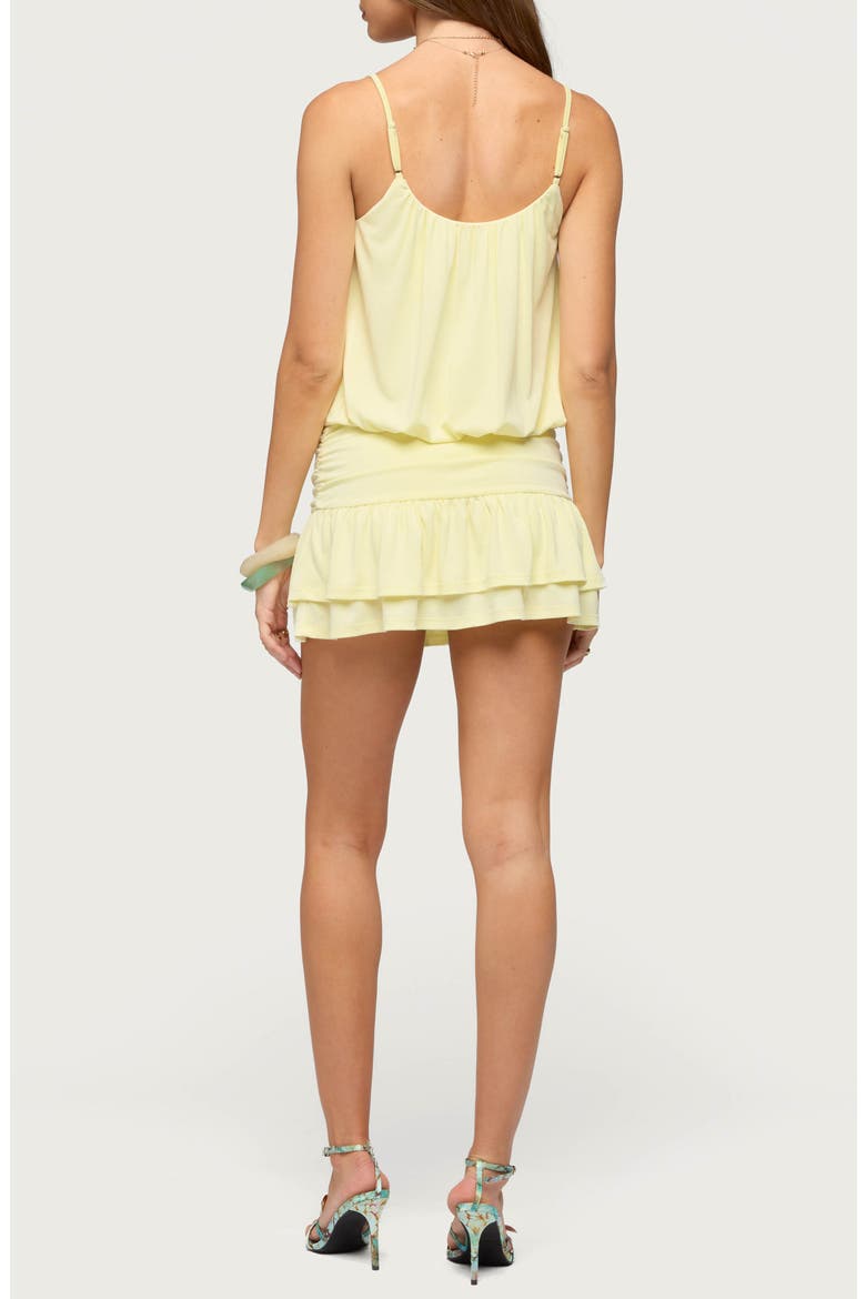 Heidey Ruffle Jersey Minidress, Alternate, color, YELLOW