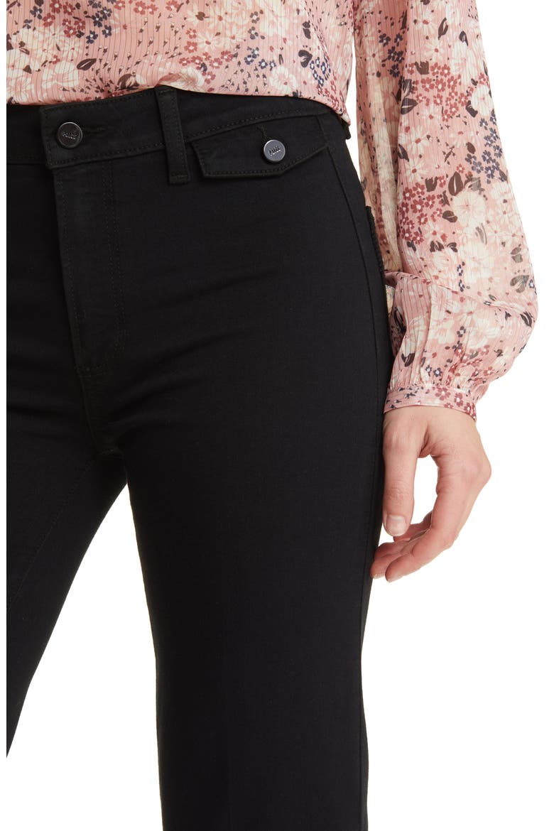 Genevieve High Waist Flare Jeans, Alternate, color, BLACK SHADOW