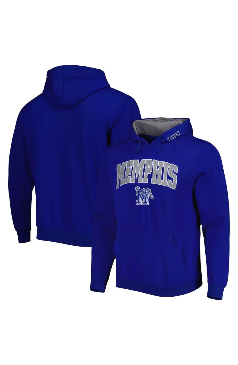 COLOSSEUM Men's Colosseum Royal Memphis Tigers Arch and Logo Pullover Hoodie, Main, color, Royal