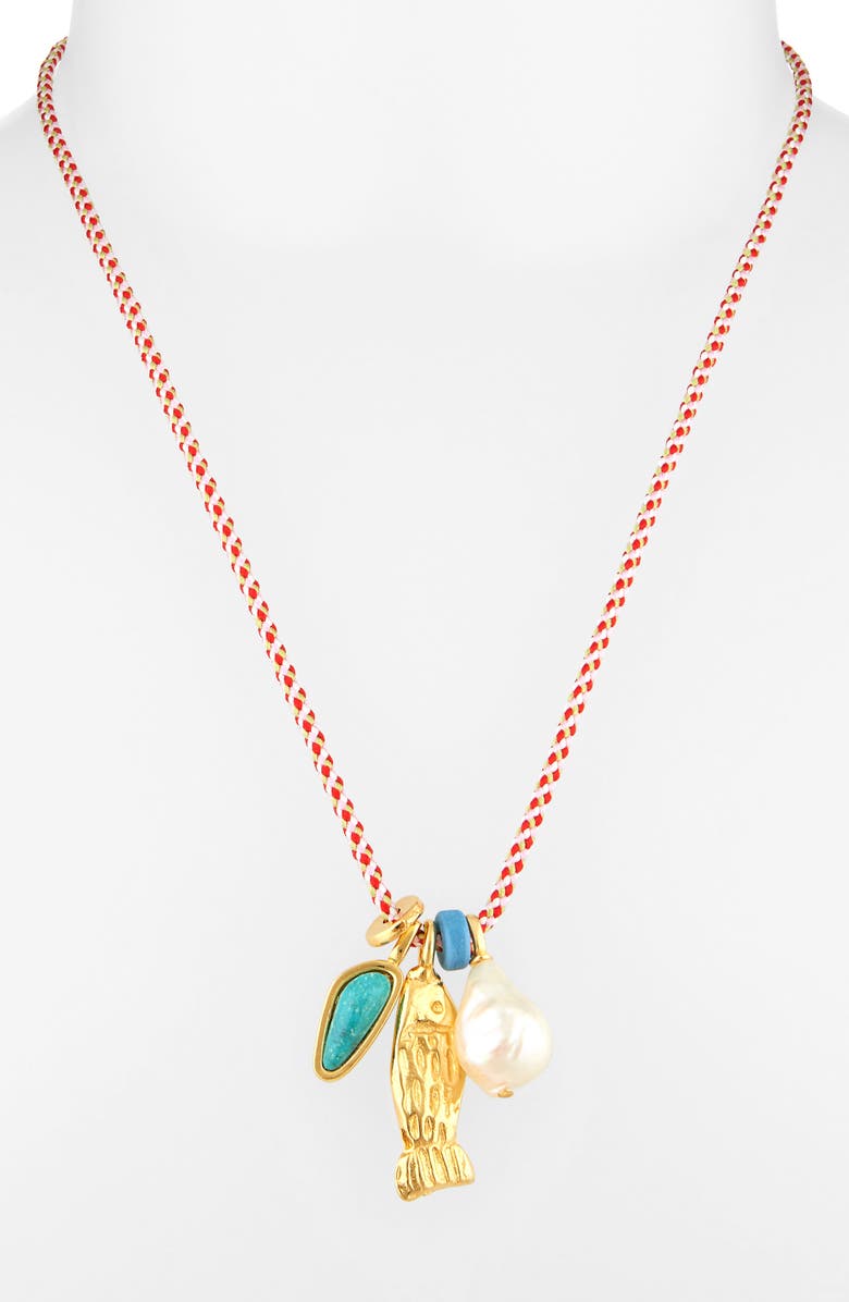 Lizzie Fortunato Minnow Charm Necklace, Alternate, color,