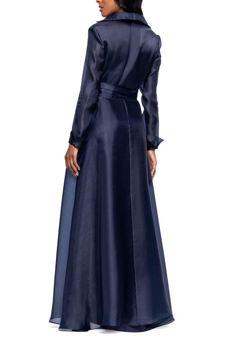 Long Sleeve Organza Dress, Alternate, color, NAVY