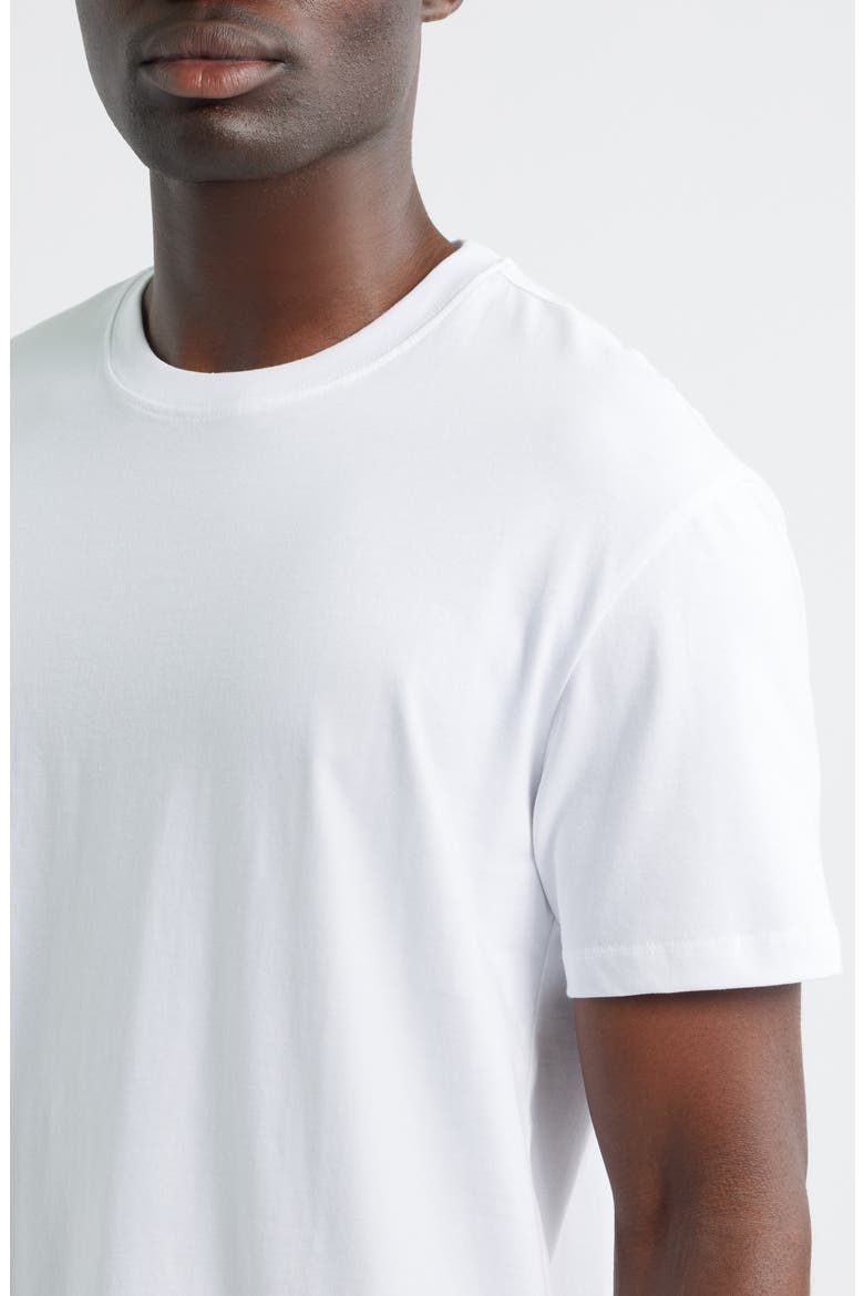 Solid Cotton Crewneck T-Shirt, Alternate, color, WHITE
