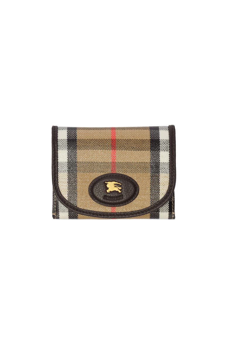 Burberry Highlands Coin Pouch & Card Case, Main, color, Sand Beige