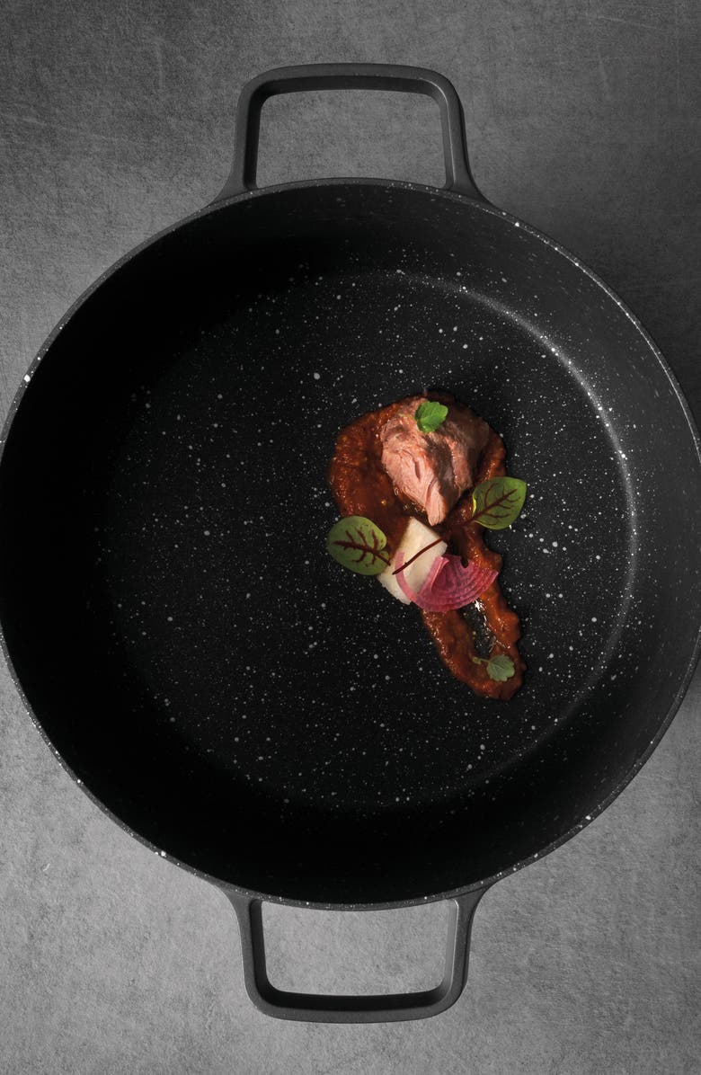 BergHOFF INTERNATIONAL Gem Non-Stick Cast Aluminum 8" Covered Casserole, Alternate, color, Black