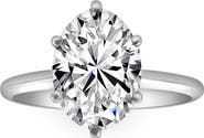 Bliss Diamond Certified 3CT Platinum Oval Diamond 6-Prong Solitaire Engagement Ring Lab Grown