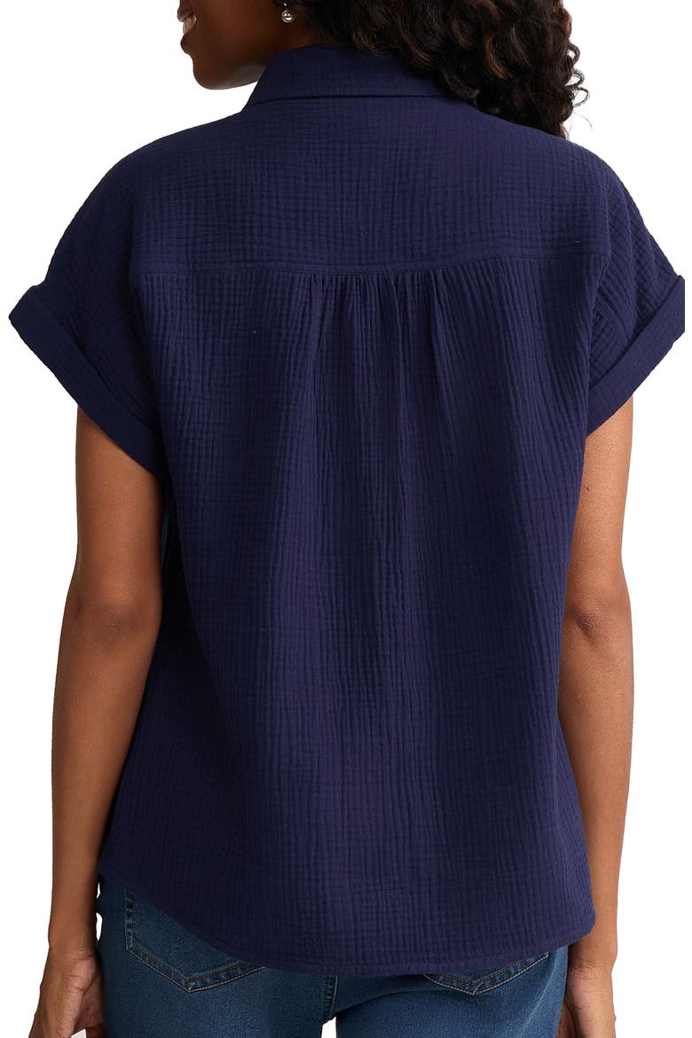 Gauze Top, Alternate, color, PACIFIC NAVY