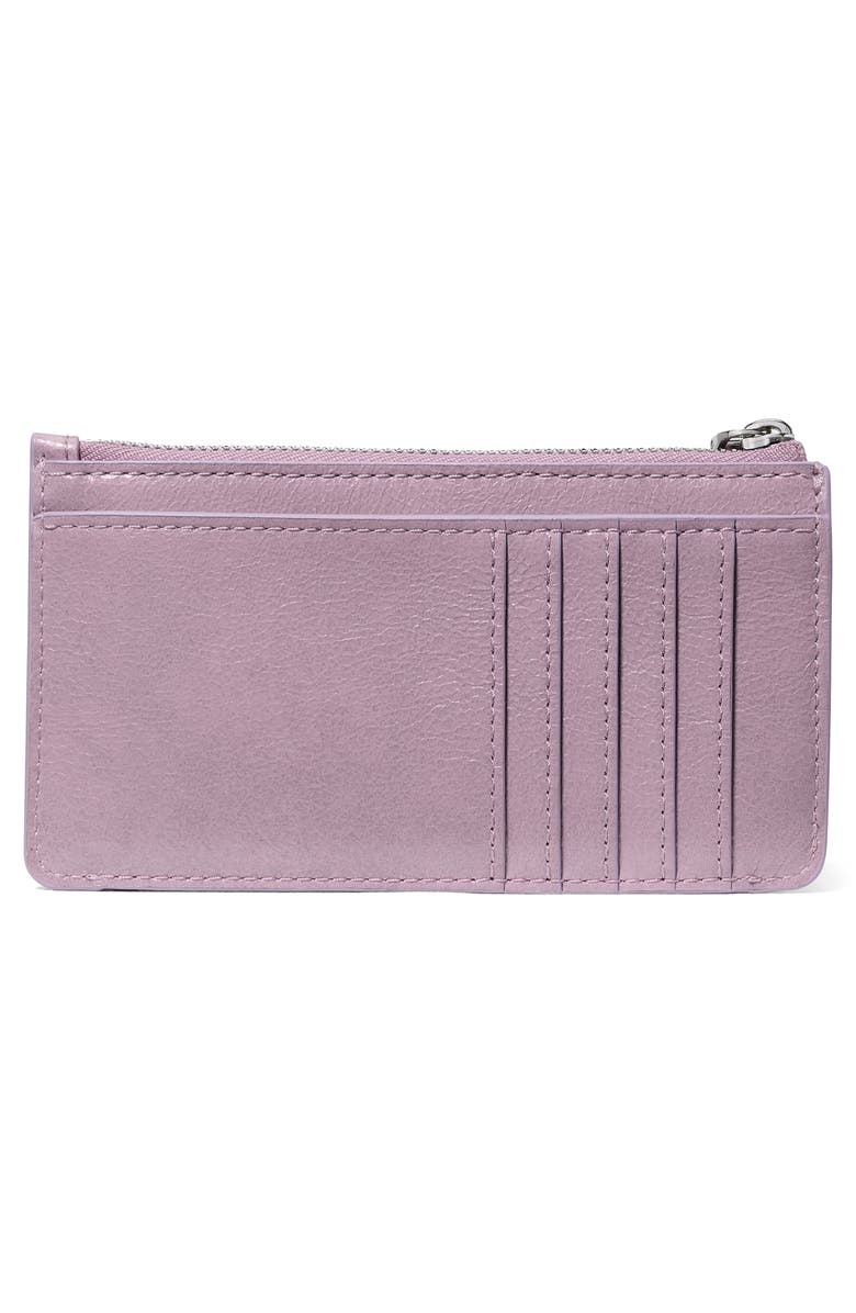 Kate Spade New York loop glazed leather card case, Alternate, color, Market Purple