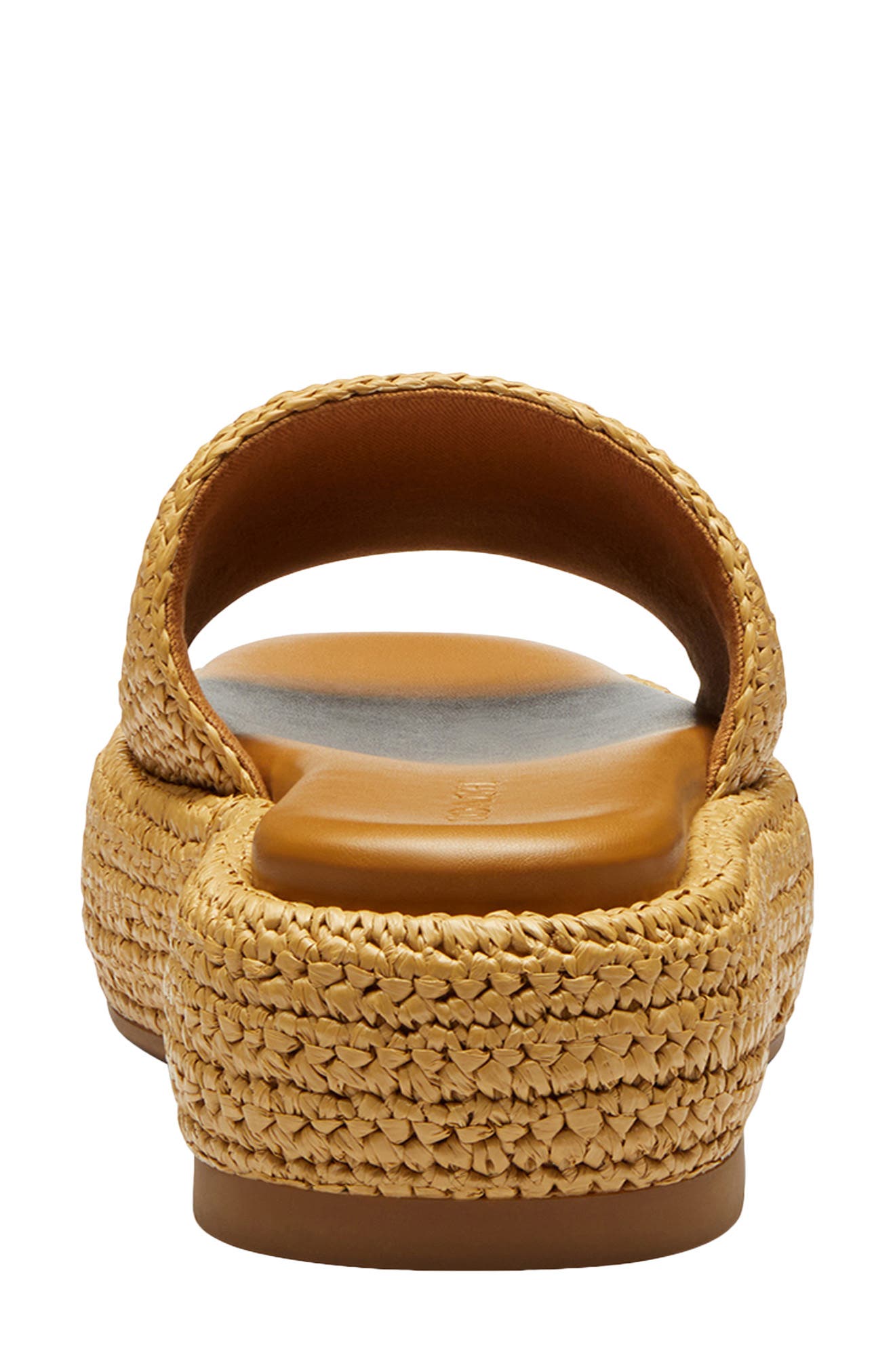 COACH Sculpted C Raffia Flatform Slide Sandal, Alternate, color, Natural