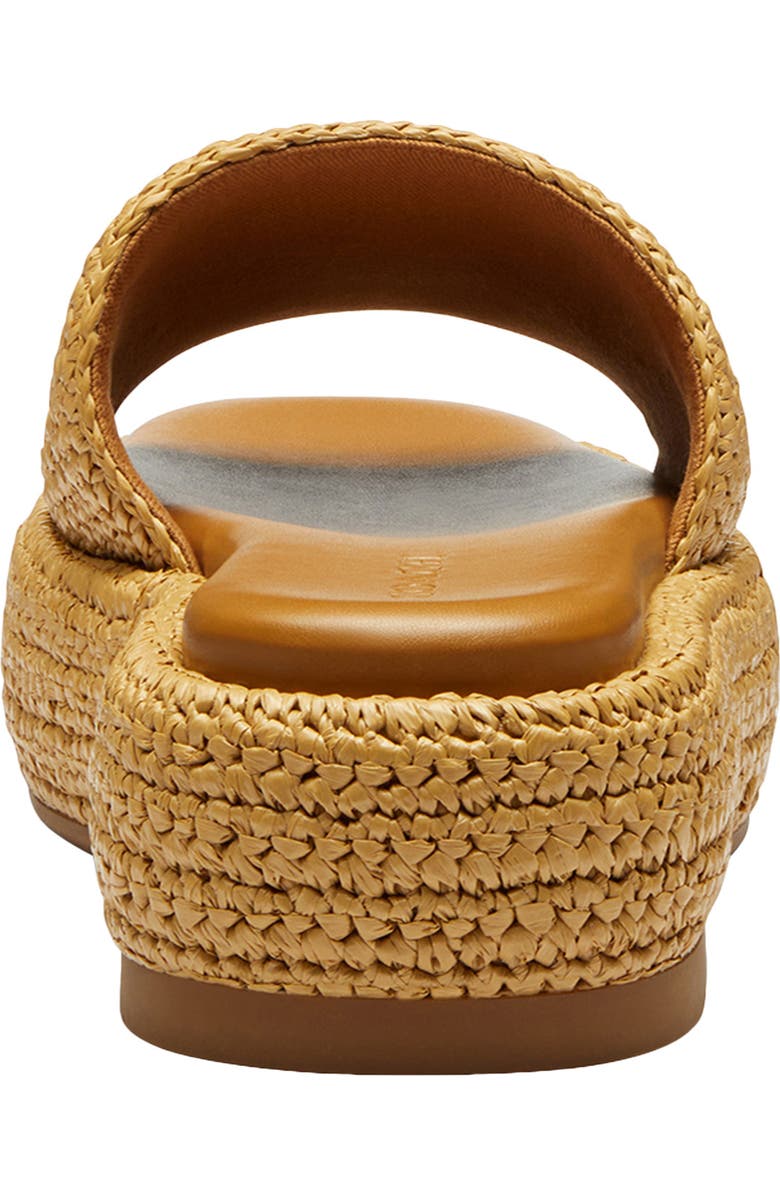 COACH Sculpted C Raffia Flatform Slide Sandal, Alternate, color, Natural