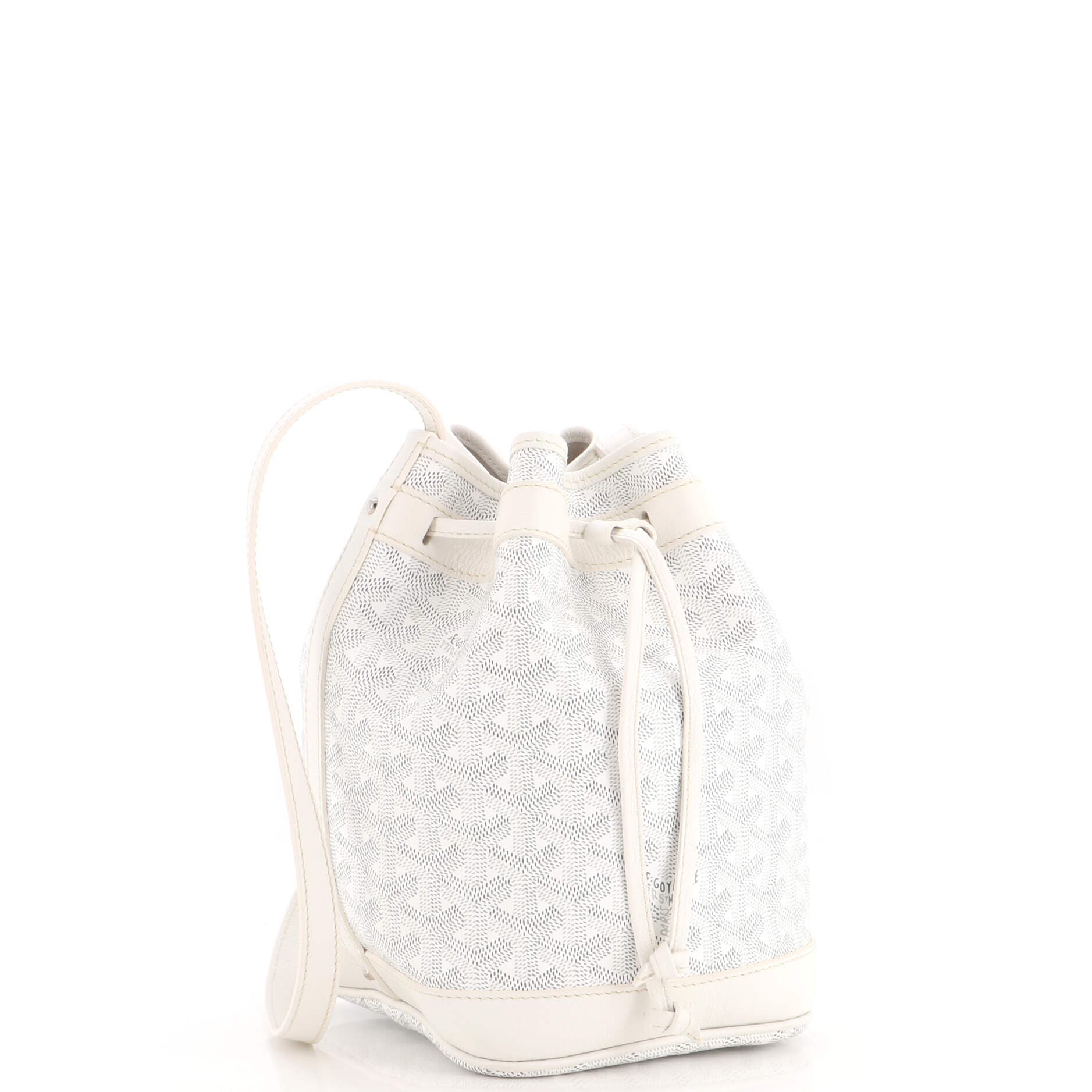 Petit Flot Bucket Bag Coated Canvas PM, Alternate, color, White