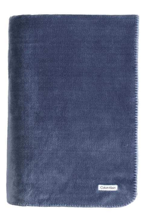 Modern Reversible Solid Plush Blanket