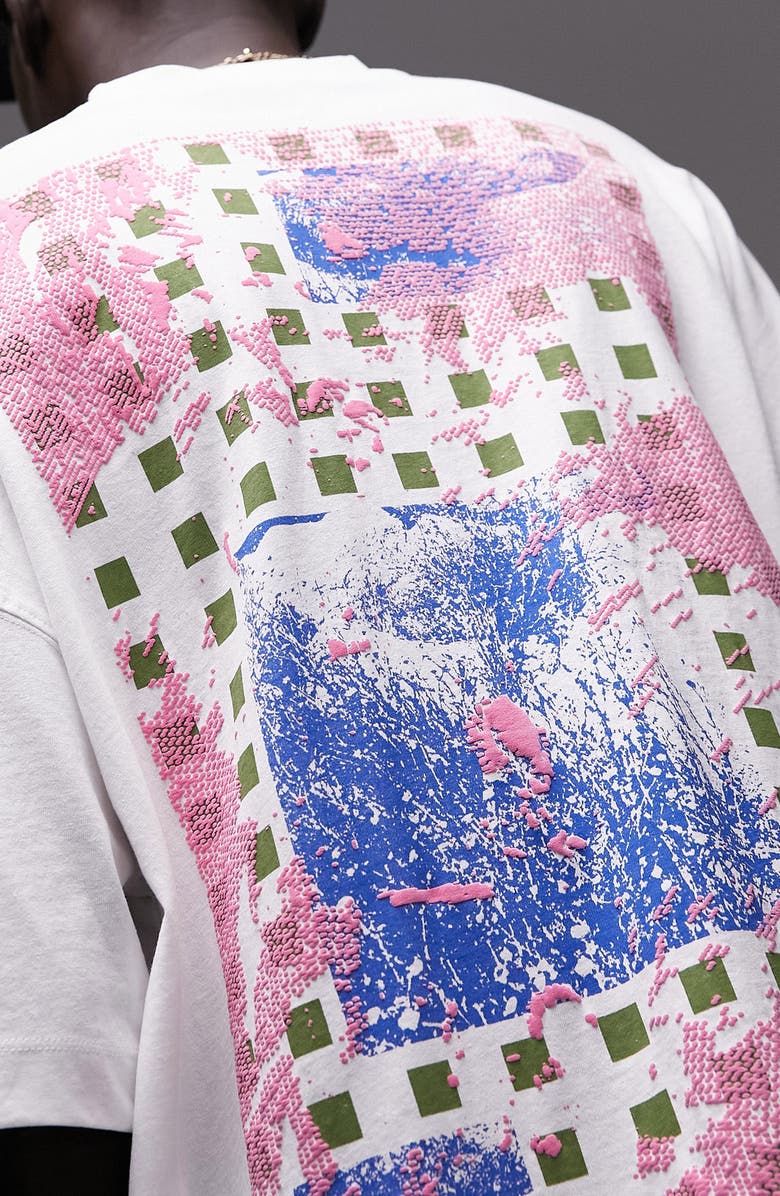 Topman Extreme Oversize Abstract Graphic T-Shirt, Alternate, color,