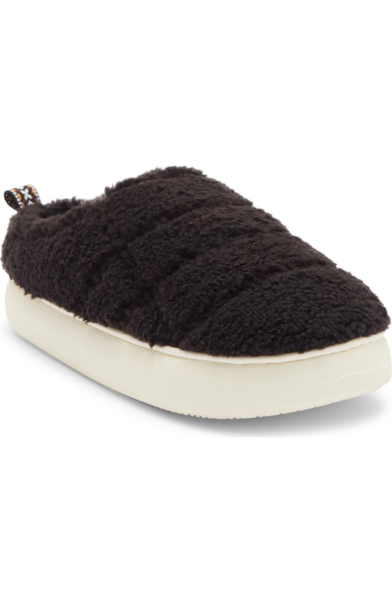Abound Dion Faux Fur Quilted Clog Slipper, Main, color, Black
