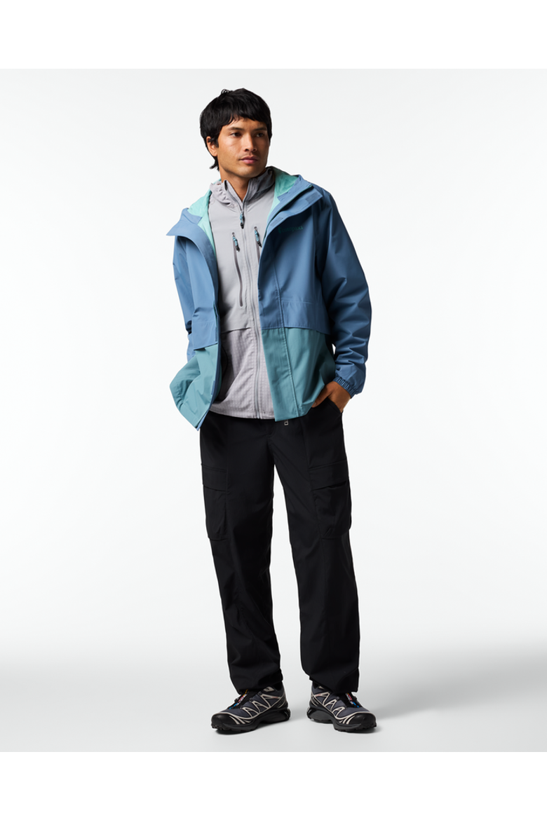 Rayu Rain Jacket - Men's, Alternate, color, Steel Blue/Everglade
