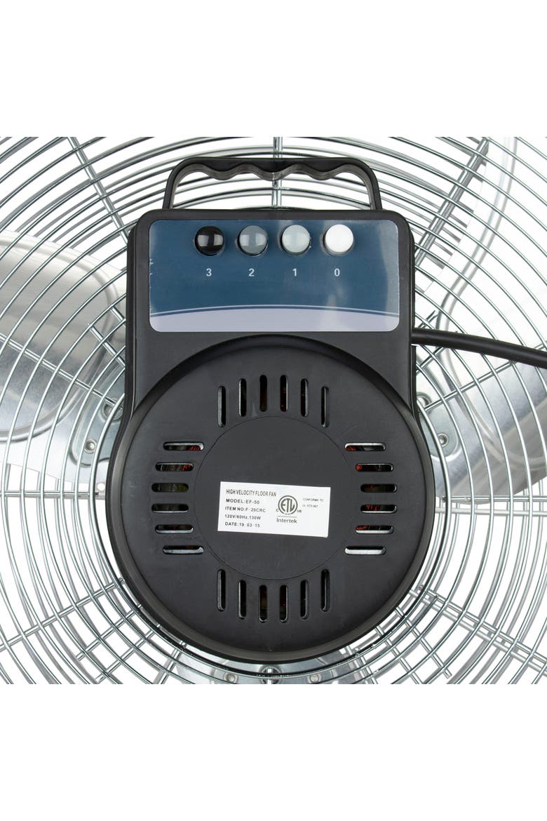 20 Inch Chrome Floor Fan, Alternate, color, Silver