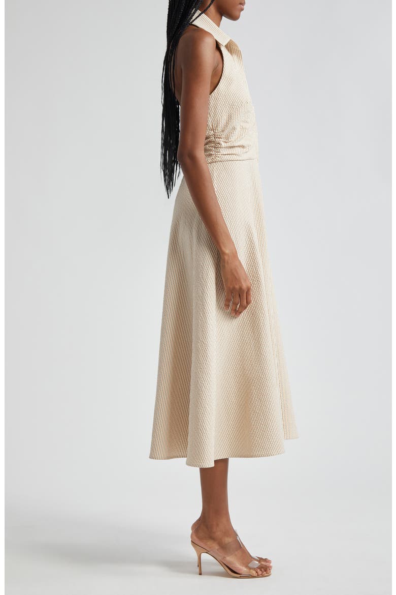 Mackey Seersucker Shirtdress, Alternate, color, KHAKI/ WHITE