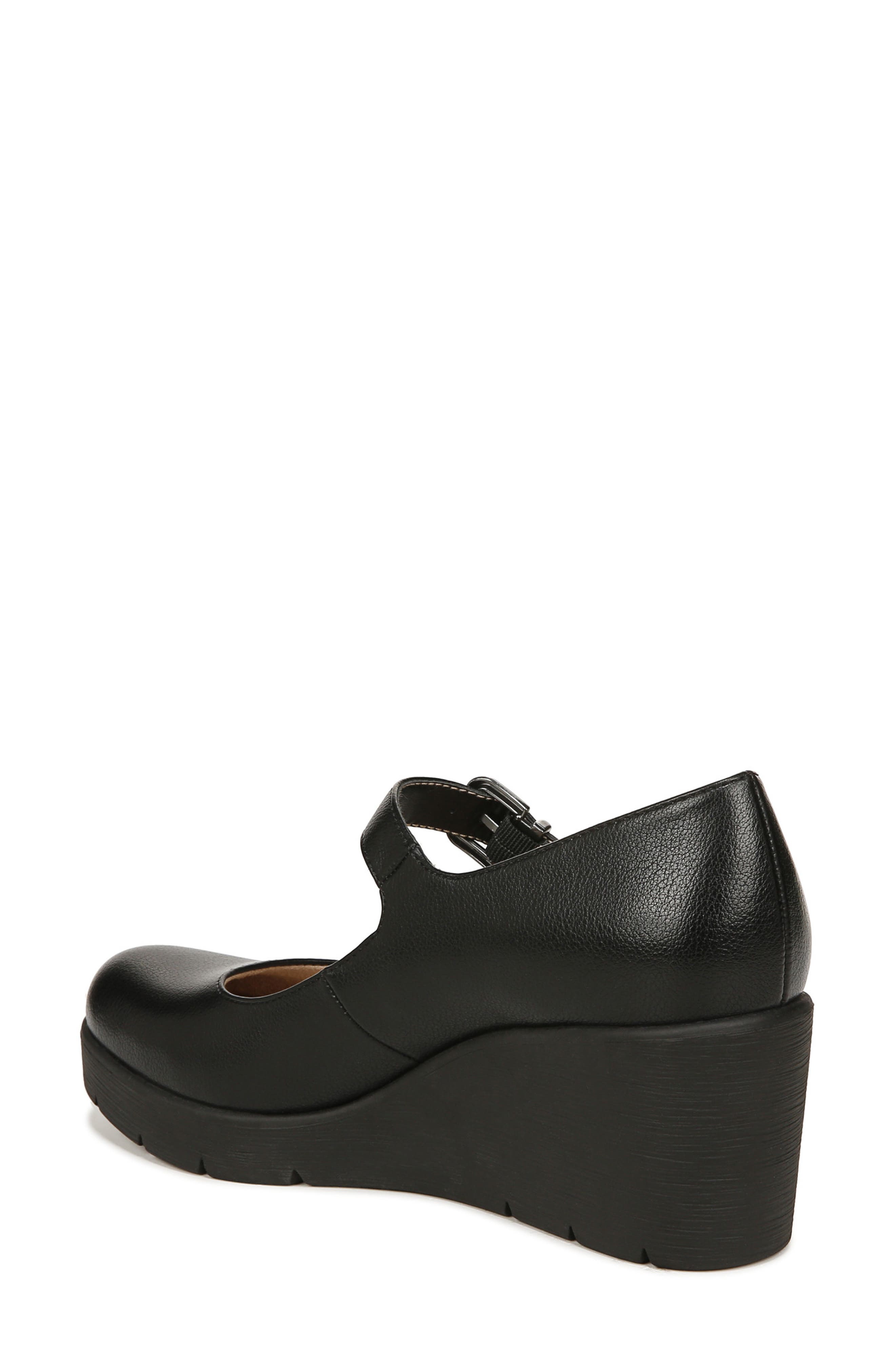 SOUL NATURALIZER Adore Mary Jane Wedge, Alternate, color, Black Synthetic