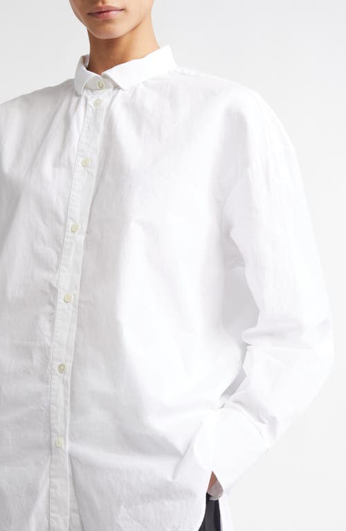 Teurn Studios Oversize Cotton Button-up Shirt In White