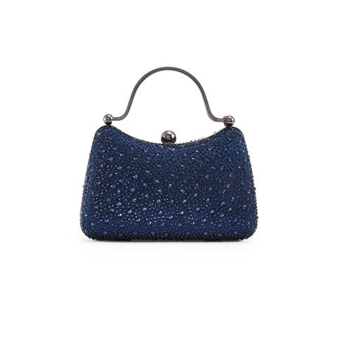 Double Metal Handles Dazzling Evening Handbag