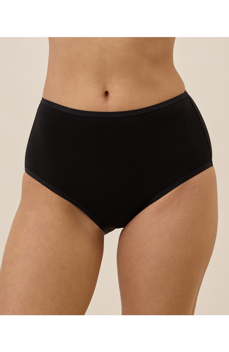 Pact Everyday High Rise Brief 5-Pack, Main, color, Black