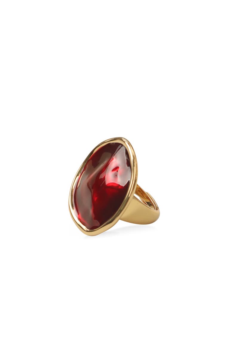 RETRO CHIC Ripple Ring, Main, color, Red & Gold