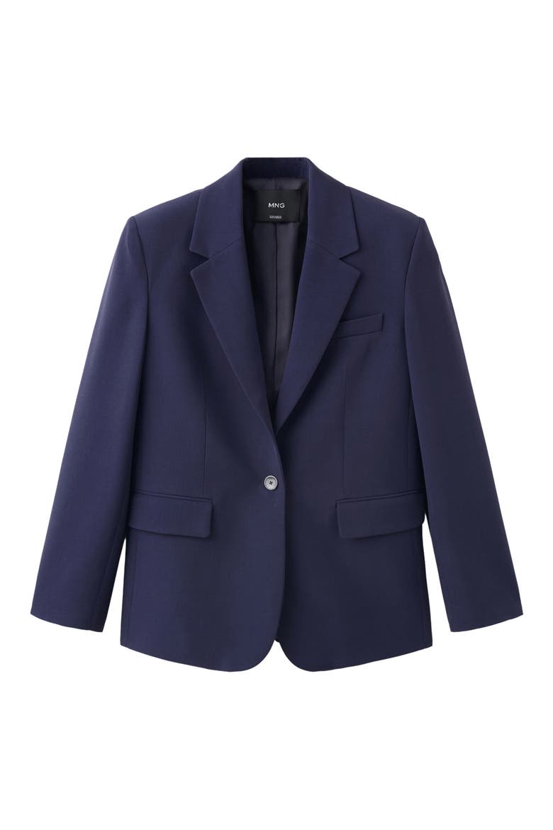 One-Button Blazer, Alternate, color, COOL PURPLE