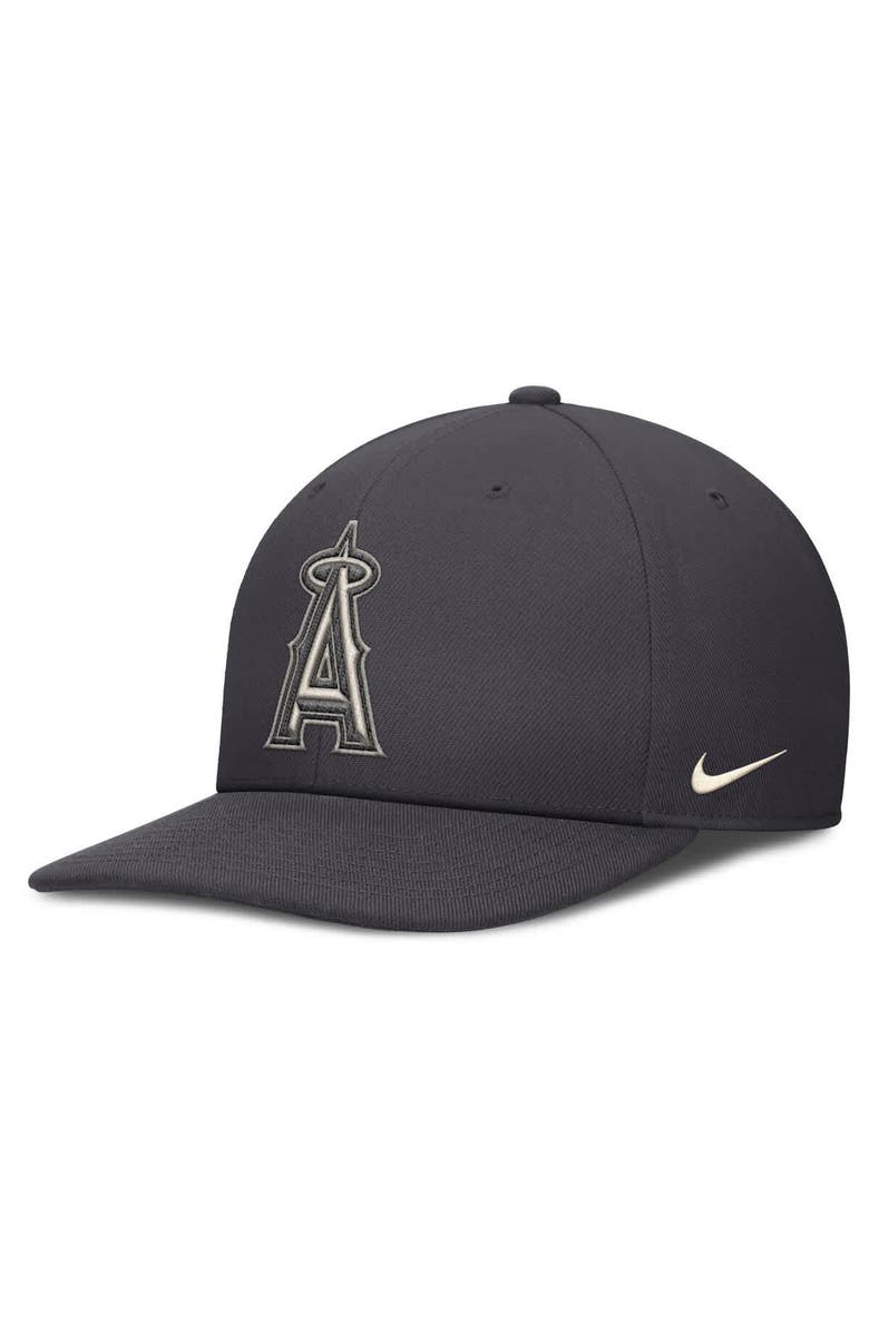 Nike Men's Nike Anthracite Los Angeles Angels Statement Pro Snapback Hat, Alternate, color, Anthracite