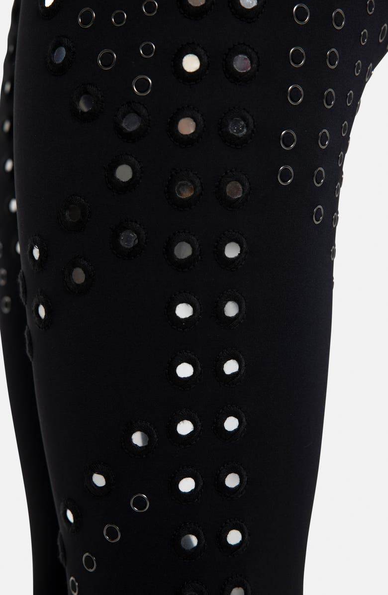 JADED LONDON Mirror Eyelet Stirrup Pants, Alternate, color, Black