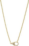 BY ADINA EDEN CZ Clasp Ball Chain Necklace