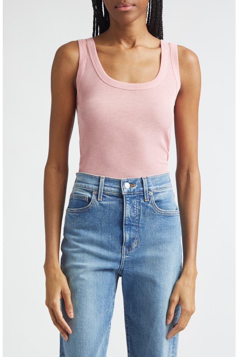Belvedere Scoop Neck Tank, Main, color, PETAL