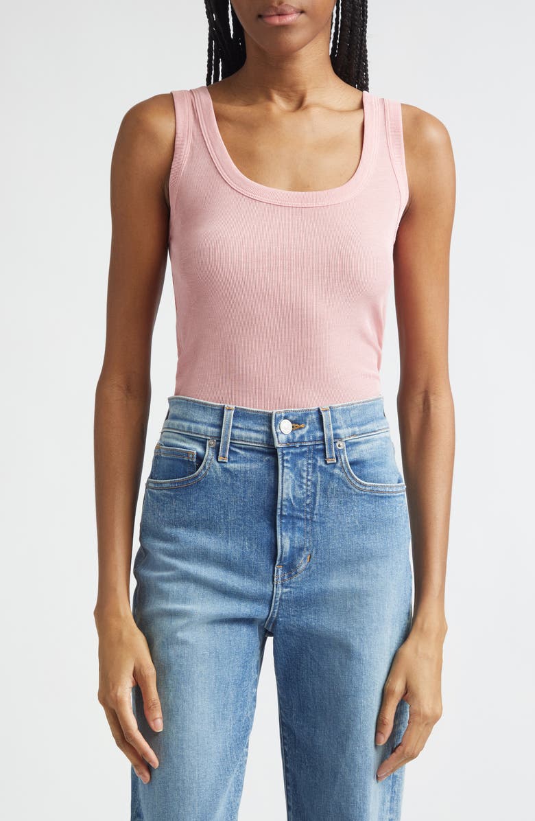 Veronica Beard Belvedere Scoop Neck Tank, Main, color, Petal