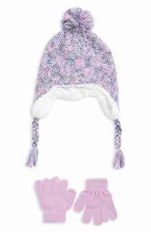 Capelli New York Space Dyed Earflap Hat & Gloves Set