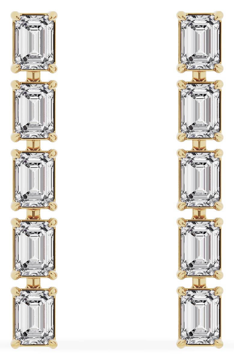 Jennifer Fisher 18K Gold Emerald Cut Lab Created Diamond Dangler Drop Earrings - 2.4 ctw, Main, color, 