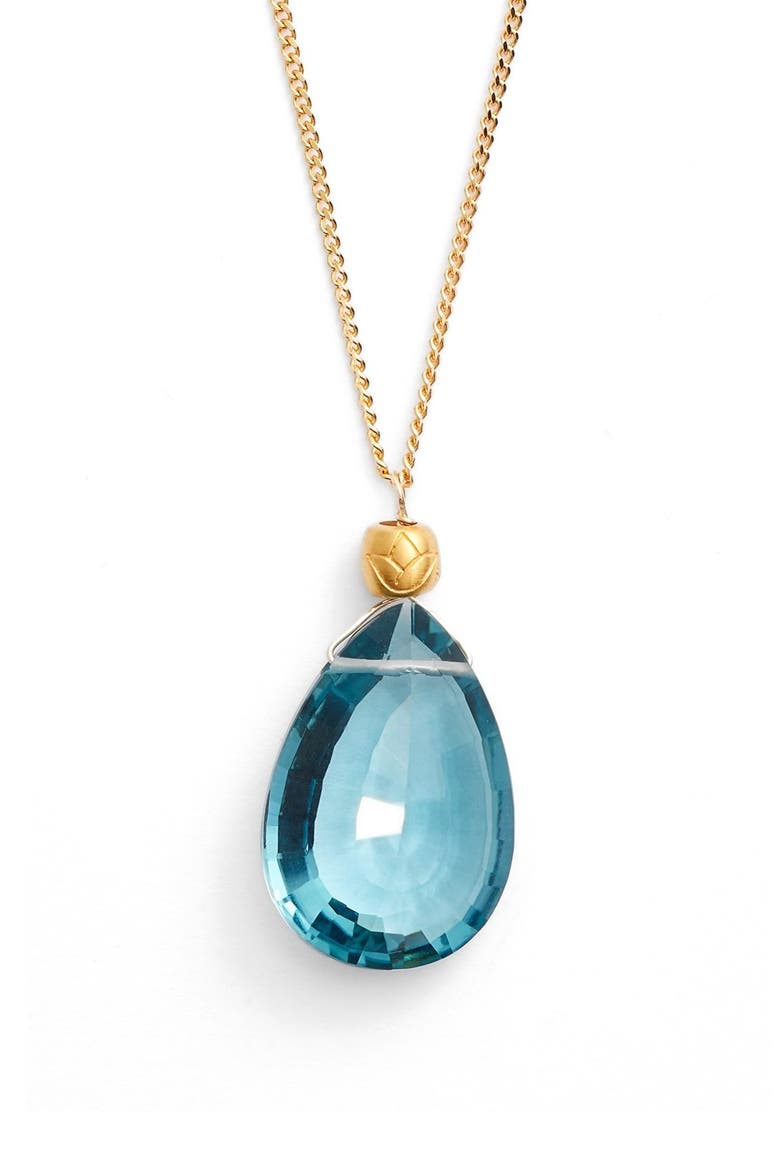 Pendant Necklace (Nordstrom Exclusive), Main, color, BLUE/ GOLD