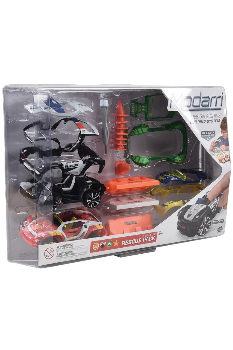 Deluxe 2 Car Rescue Pack Diy Design & Build Toy Cars, Alternate, color, Multicolored