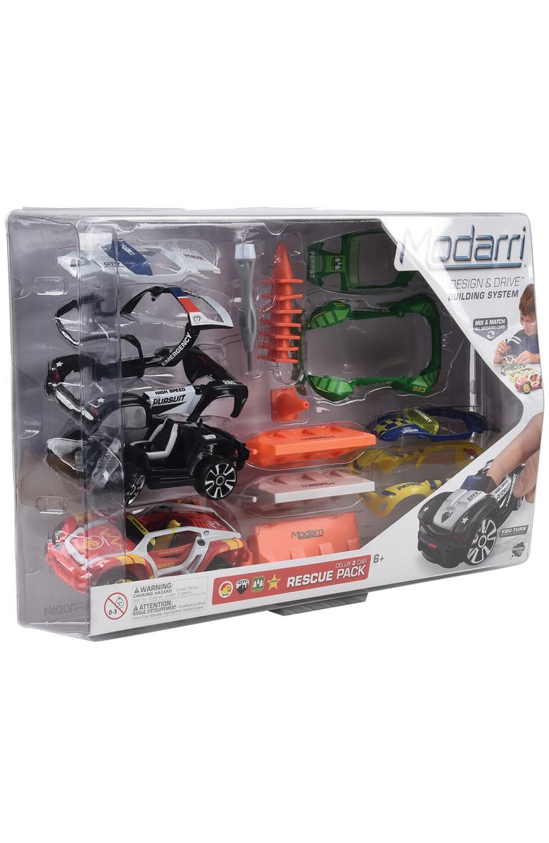 Modarri Deluxe 2 Car Rescue Pack Diy Design & Build Toy Cars, Alternate, color, Multicolored