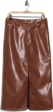 BLANKNYC Faux Leather Midi Skirt