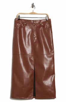 BLANKNYC Faux Leather Midi Skirt
