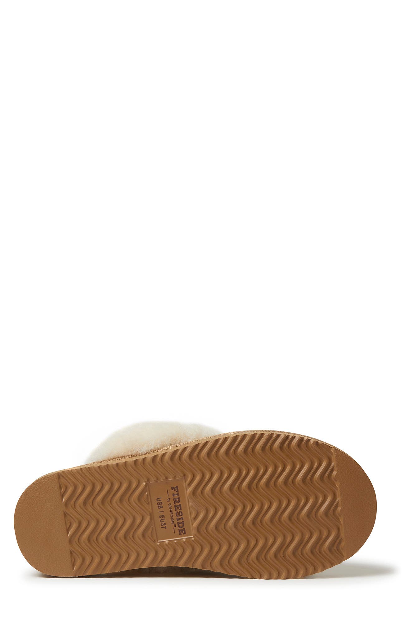 Fireside Sydney Genuine Shearling Scuff Slipper, Alternate, color, SAND