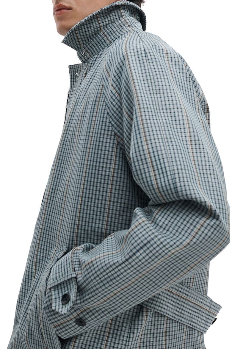 Devin Water Resistant Check Trench Coat, Alternate, color, PATAK
