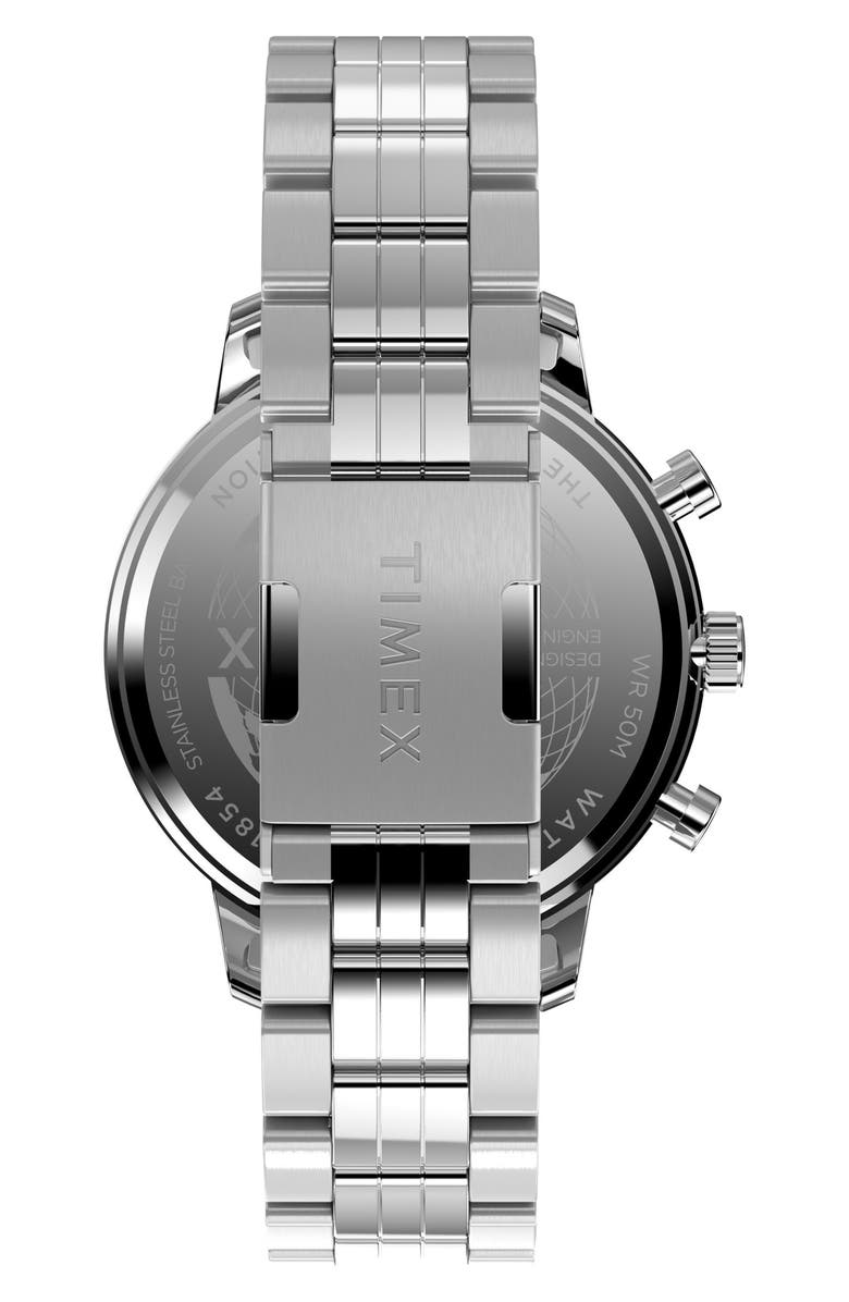 Timex<sup>®</sup> Chicago Chronograph Bracelet Watch, 45mm, Alternate, color, Stainless Steel