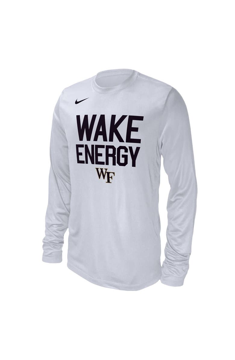 Nike Unisex Nike  White Wake Forest Demon Deacons 2024 On-Court Bench Long Sleeve T-Shirt, Alternate, color, 