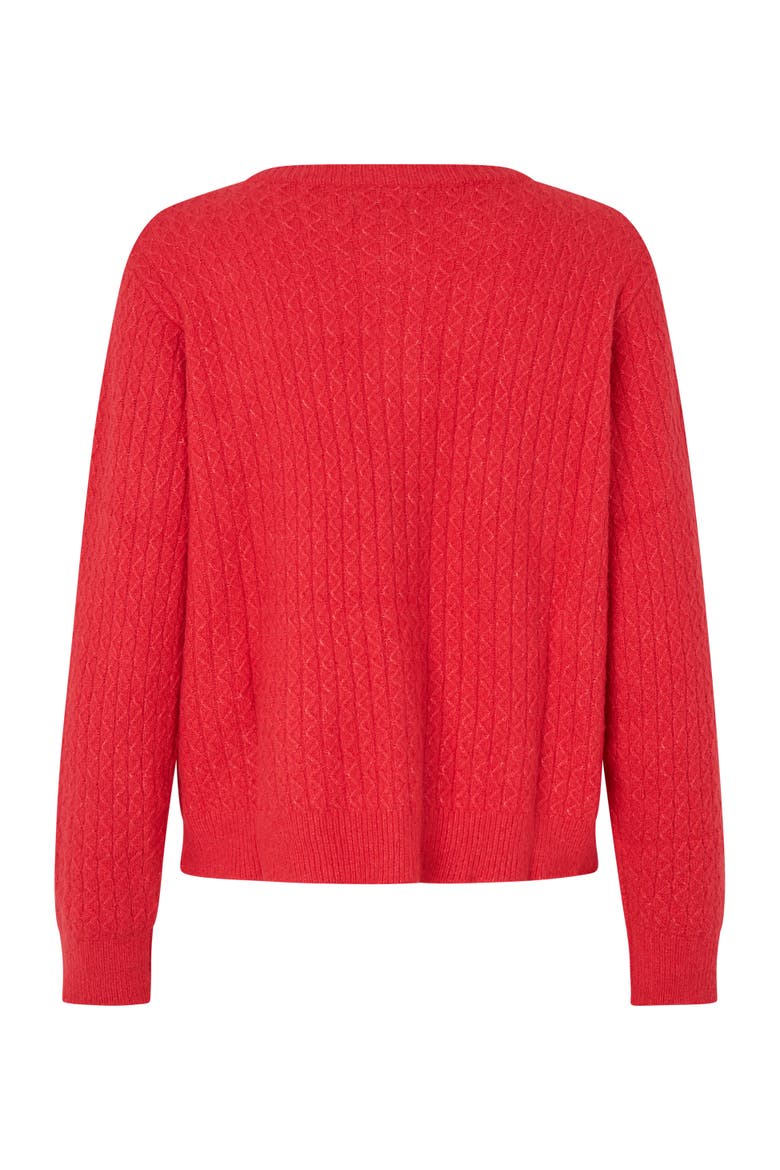 MaLeryntha Button-Front Cardigan, Alternate, color, Poinsettia