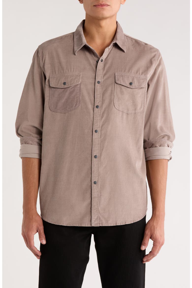 Western Corduroy Shirt, Main, color, DRIFTWOOD