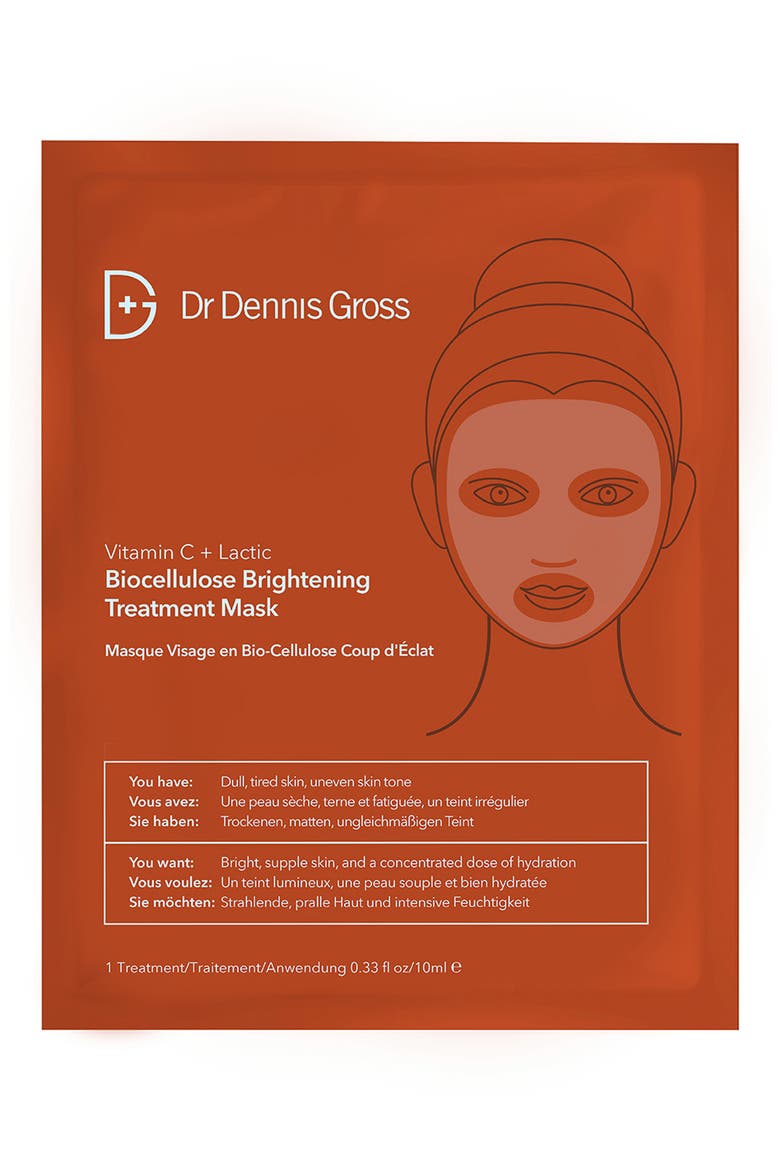 Vitamin C Lactic Biocellulose Brightening Treatment Mask, Alternate, color, NO COLOR