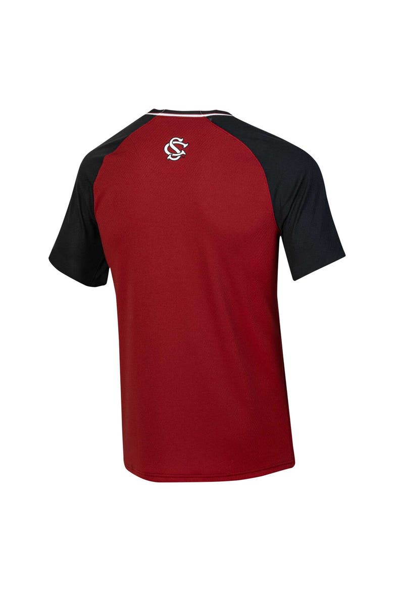 Men's Under Armour Garnet South Carolina Gamecocks Softball V-Neck Jersey, Alternate, color, Garnet