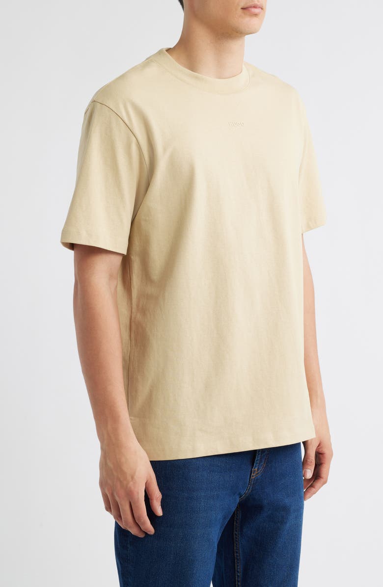 HUGO Dapolino Logo T-Shirt, Alternate, color, Open Beige