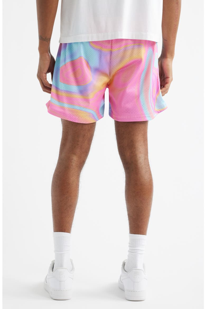 Splash Mesh Shorts, Alternate, color, PINK